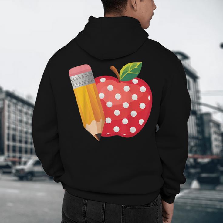 Back To School Pencil And Apple Teacher Student Men's Hoodie Back Print, novelty gifts, funny gifts Back To School Pencil And Apple Teacher Student Men's Hoodie Back Print, novelty gifts, funny gifts