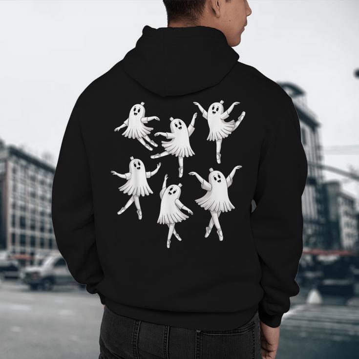 Ballet Ghost Dancer Spooky Dance Teacher Halloween Costume Men's Hoodie Back Print, novelty gifts, funny gifts
