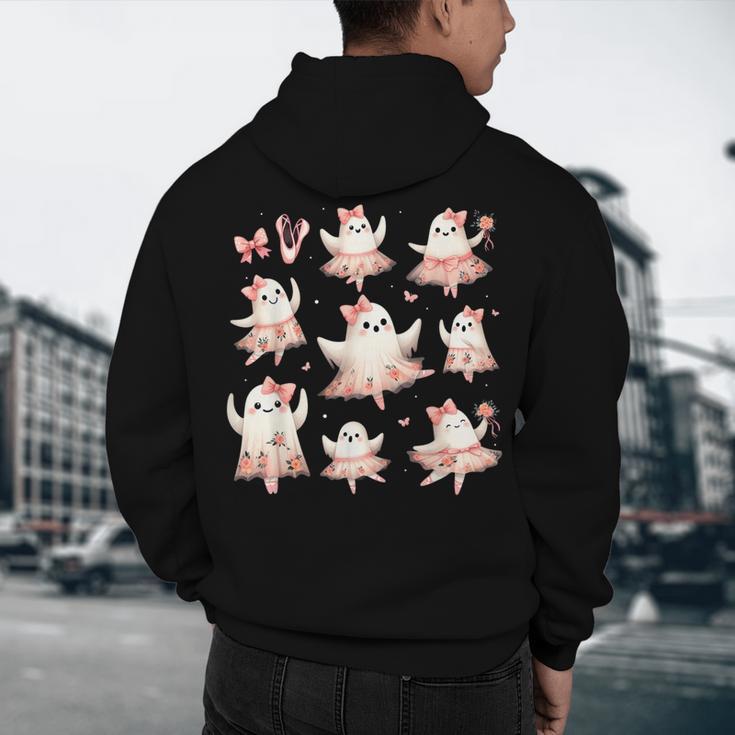 Ballet Ghost Ballet Dancer Spooky Dance Teacher Halloween Men's Hoodie Back Print, novelty gifts, funny gifts