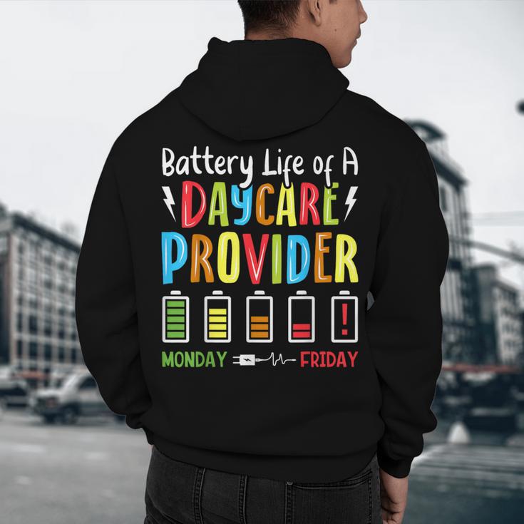 Battery Life Of Daycare Provider Childcare Teacher Men's Hoodie Back Print, novelty gifts, funny gifts Battery Life Of Daycare Provider Childcare Teacher Men's Hoodie Back Print, novelty gifts, funny gifts