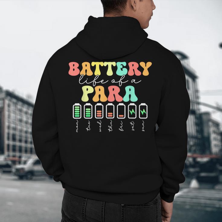 Battery Life Of A Para SPED Parapro Teacher Squad Men's Hoodie Back Print, novelty gifts, funny gifts Battery Life Of A Para SPED Parapro Teacher Squad Men's Hoodie Back Print, novelty gifts, funny gifts