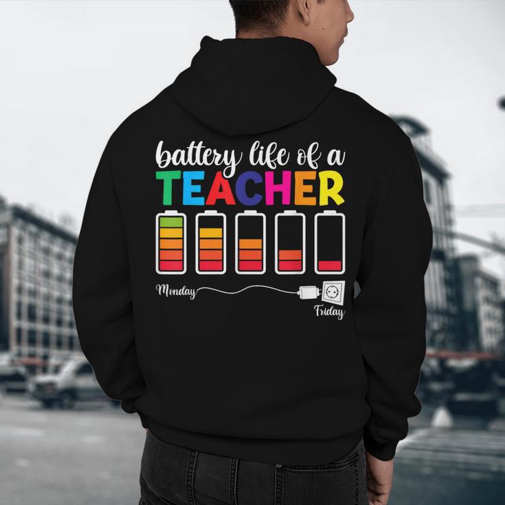 Battery Life Of a Teacher Shirt Thanksgiving Teacher Men's Hoodie Back Print, novelty gifts, funny gifts Battery Life Of a Teacher Shirt Thanksgiving Teacher Men's Hoodie Back Print, novelty gifts, funny gifts