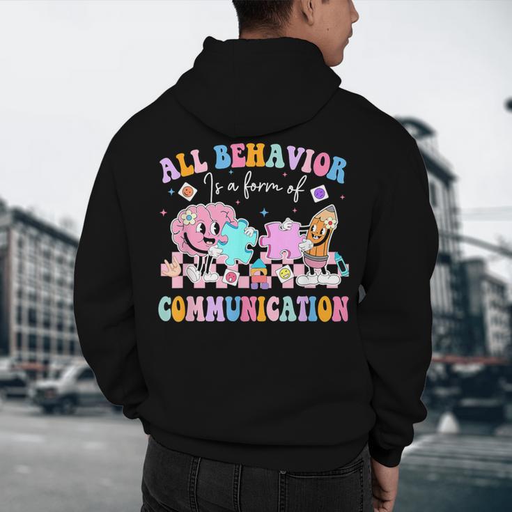 All Behavior Is A Form Of Communication SPED Teacher Autism Men's Hoodie Back Print, novelty gifts, funny gifts All Behavior Is A Form Of Communication SPED Teacher Autism Men's Hoodie Back Print, novelty gifts, funny gifts