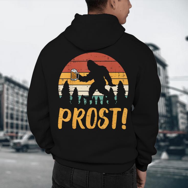 Bigfoot Sasquatch Prost Retro Bavarian Oktoberfest Men Women Men's Hoodie Back Print, novelty gifts, funny gifts