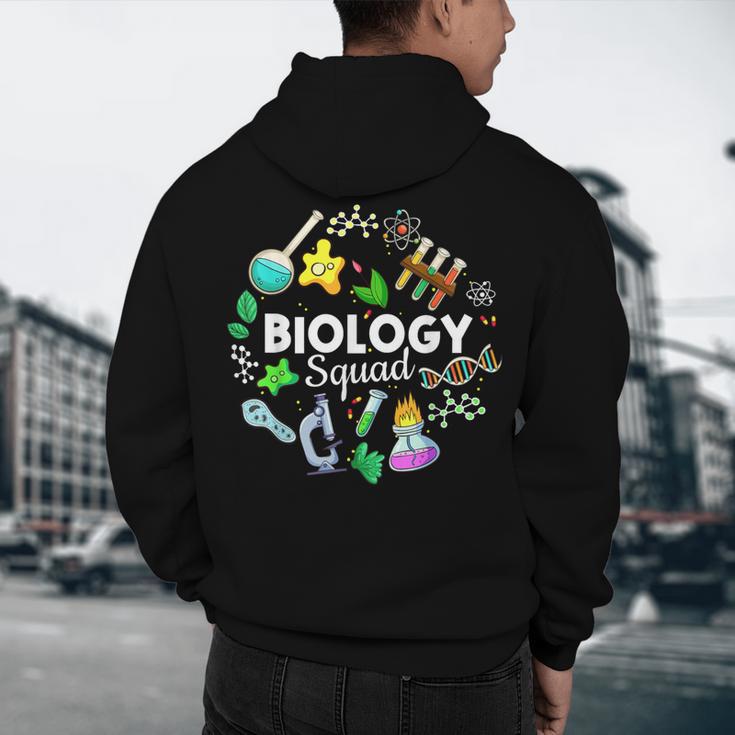 Biology Squad Science Teacher Student Biologist Men's Hoodie Back Print, novelty gifts, funny gifts