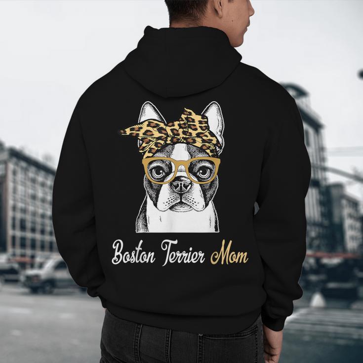 Birthday And Mother's Day -Boston Terrier Mom Men's Hoodie Back Print, novelty gifts, funny gifts