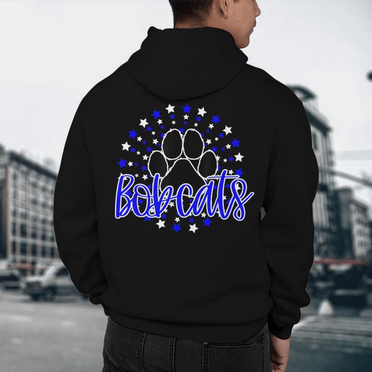 Blue Bobcats School Spirit Coquette Bow Mascot Teacher Men's Hoodie Back Print, novelty gifts, funny gifts Blue Bobcats School Spirit Coquette Bow Mascot Teacher Men's Hoodie Back Print, novelty gifts, funny gifts