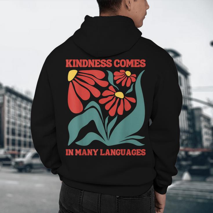 Boho Flower ESL Teacher Kindness Comes In Many Languages Men's Hoodie Back Print, novelty gifts, funny gifts Boho Flower ESL Teacher Kindness Comes In Many Languages Men's Hoodie Back Print, novelty gifts, funny gifts