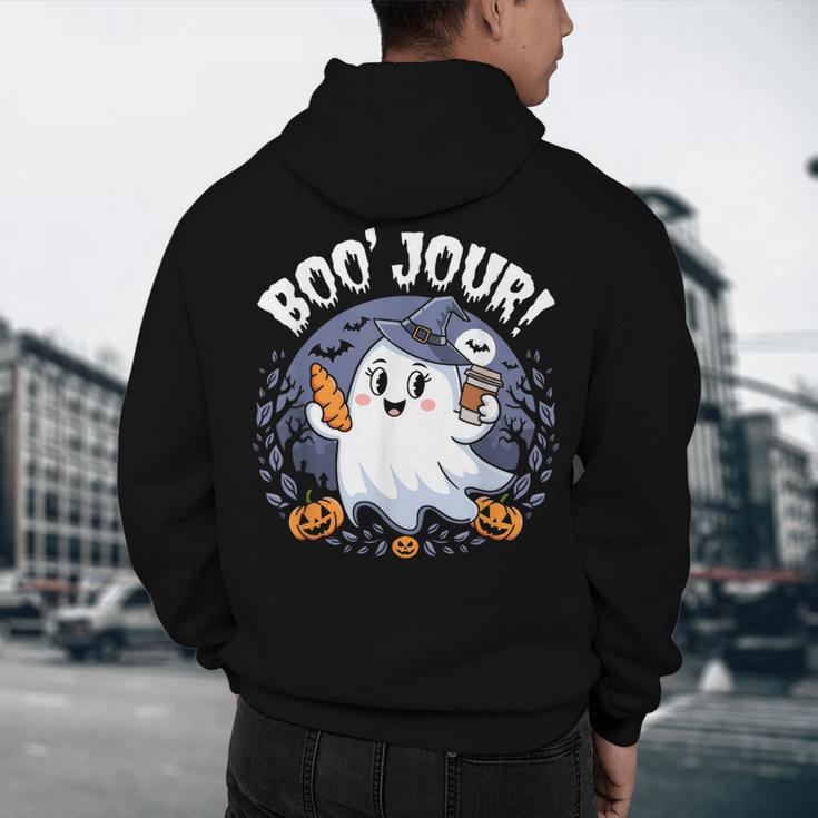 Boo Jour Ghost Halloween French Teacher Cute Coffe Croissant Men's Hoodie Back Print, novelty gifts, funny gifts Boo Jour Ghost Halloween French Teacher Cute Coffe Croissant Men's Hoodie Back Print, novelty gifts, funny gifts