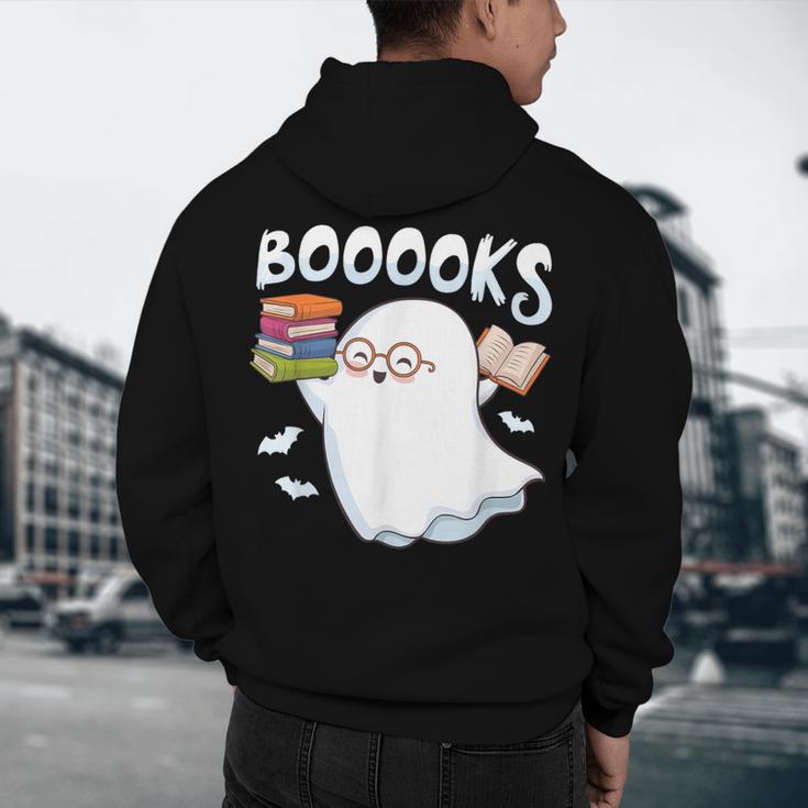 Books Halloween Librarian Teacher Reader Reading Book Lover Men's Hoodie Back Print, novelty gifts, funny gifts