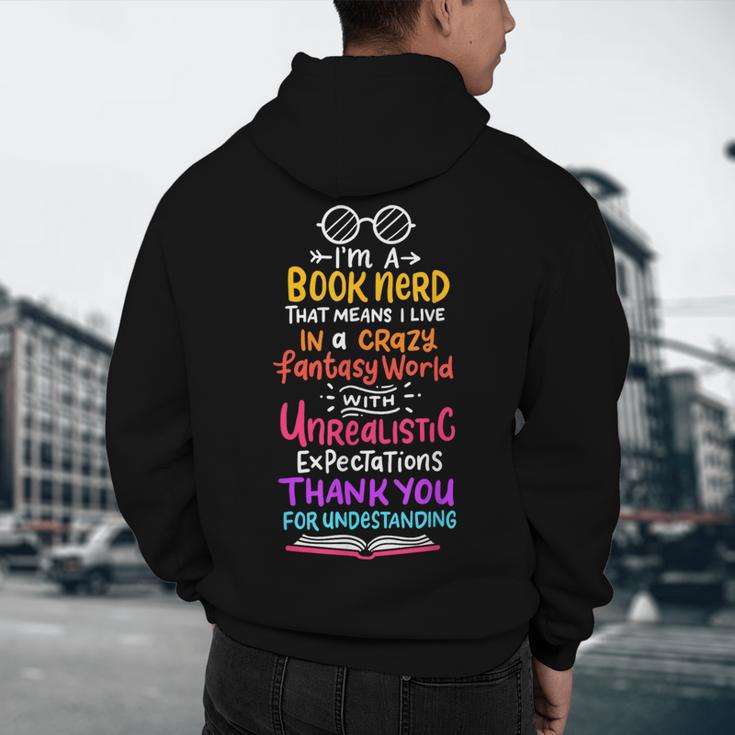 Books Reading English Teacher Student For Men Women Kids Men's Hoodie Back Print, novelty gifts, funny gifts