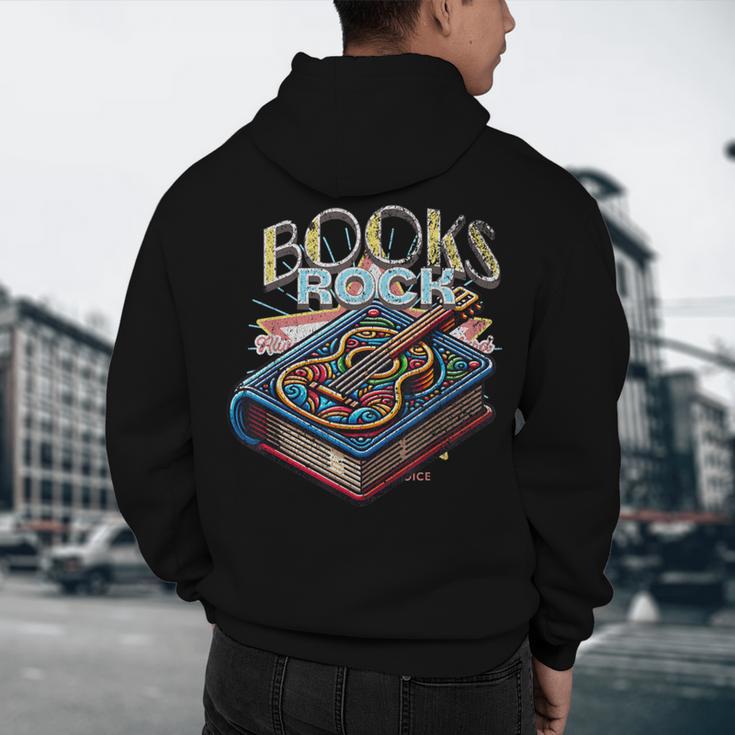 Books Rock Rock'n Roll Science Of Reading Teachers Guitar Men's Hoodie Back Print, novelty gifts, funny gifts Books Rock Rock'n Roll Science Of Reading Teachers Guitar Men's Hoodie Back Print, novelty gifts, funny gifts
