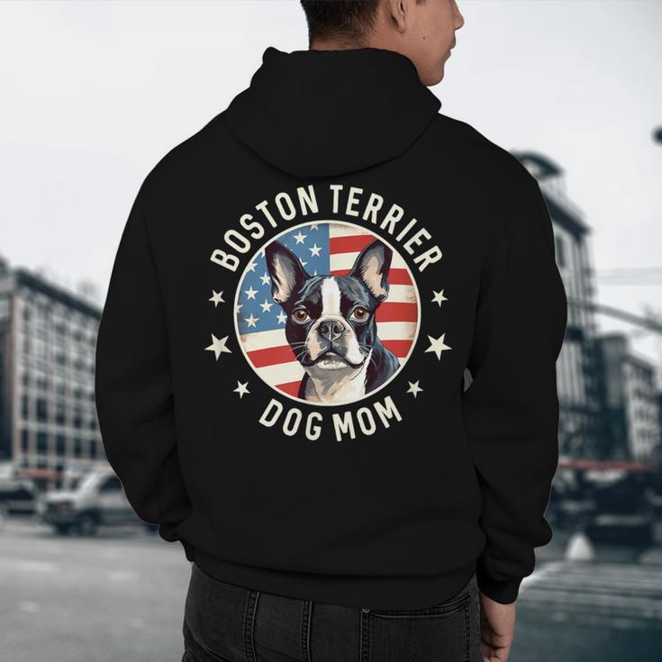 Boston Bull Terrier Women Boston Terrier Dog Mom Men's Hoodie Back Print, novelty gifts, funny gifts