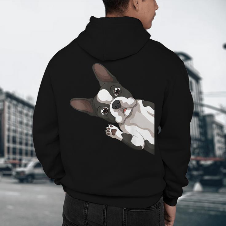 Boston Terrier Bostie Dog Kids Boys Girls Men's Hoodie Back Print, novelty gifts, funny gifts