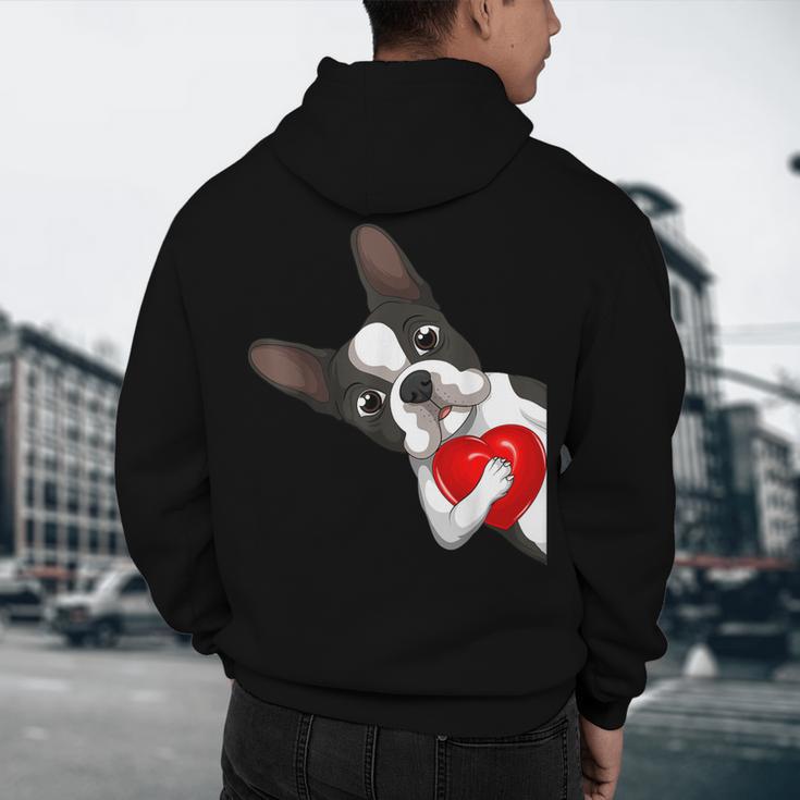Boston Terrier Bostie Dog Kids Women Girls Men's Hoodie Back Print, novelty gifts, funny gifts