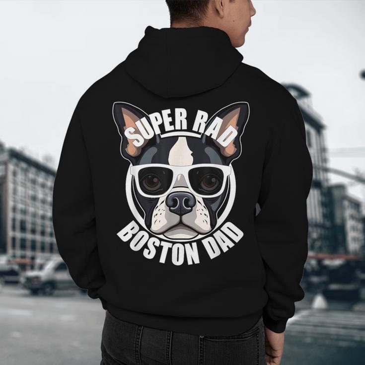 Boston Terrier Dad Father’s Day Dog Dad Men’s Men's Hoodie Back Print, novelty gifts, funny gifts
