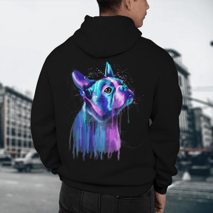 Boston Terrier Dog For a Boston Terrier Mom Men's Hoodie Back Print, novelty gifts, funny gifts