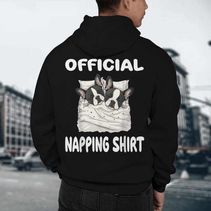 Boston Terrier Dog Official Sleepshirt Pajamas Nightgown For Men Women Kids Men's Hoodie Back Print, novelty gifts, funny gifts