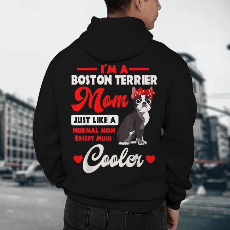 Boston Terrier Mom American Gentleman Dog Mother's Day Men's Hoodie Back Print, novelty gifts, funny gifts