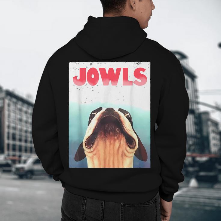 Boston Terriers Jowls Dog Mom Dog Dad Men's Hoodie Back Print, novelty gifts, funny gifts