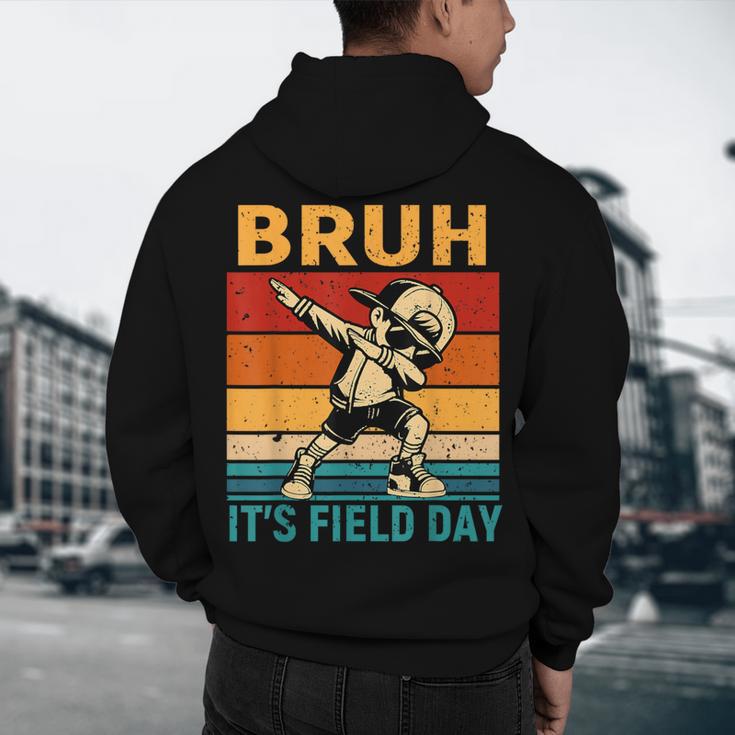 Bruh It's Field Day Teacher Happy Field Day Dabbing Boy Men's Hoodie Back Print, novelty gifts, funny gifts