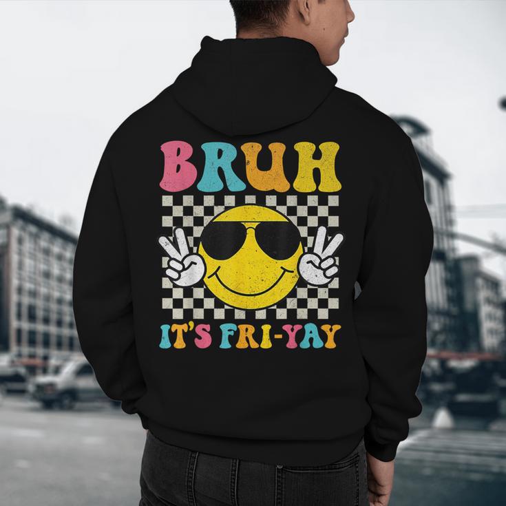 Bruh It's Fri-Yay Friday Weekend Smile Face Teacher Student Men's Hoodie Back Print, novelty gifts, funny gifts Bruh It's Fri-Yay Friday Weekend Smile Face Teacher Student Men's Hoodie Back Print, novelty gifts, funny gifts