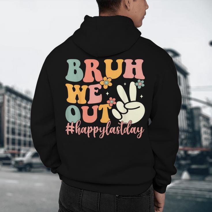 Bruh We Out Teacher Retro Last Day Of School Boys Girls Kids Men's Hoodie Back Print, novelty gifts, funny gifts Bruh We Out Teacher Retro Last Day Of School Boys Girls Kids Men's Hoodie Back Print, novelty gifts, funny gifts