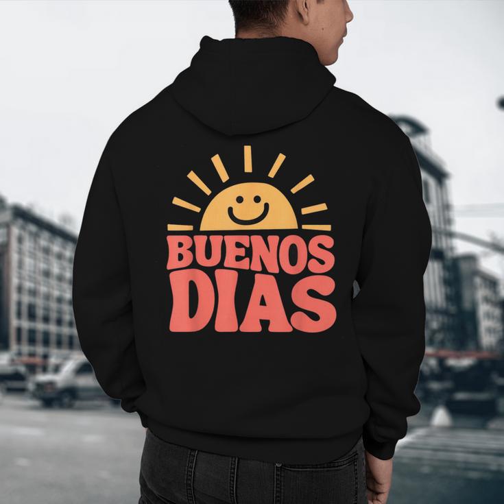 Buenos Dias Spanish Teacher Appreciation Back To School Men's Hoodie Back Print, novelty gifts, funny gifts