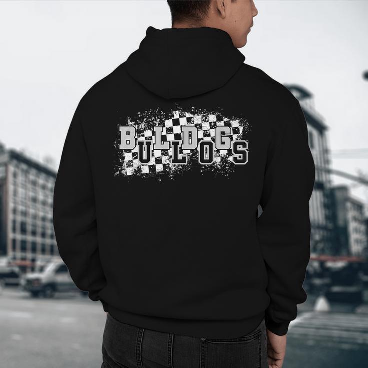 Bulldogs School Spirit Bulldog Pride Checkered Teacher Men's Hoodie Back Print, novelty gifts, funny gifts Bulldogs School Spirit Bulldog Pride Checkered Teacher Men's Hoodie Back Print, novelty gifts, funny gifts