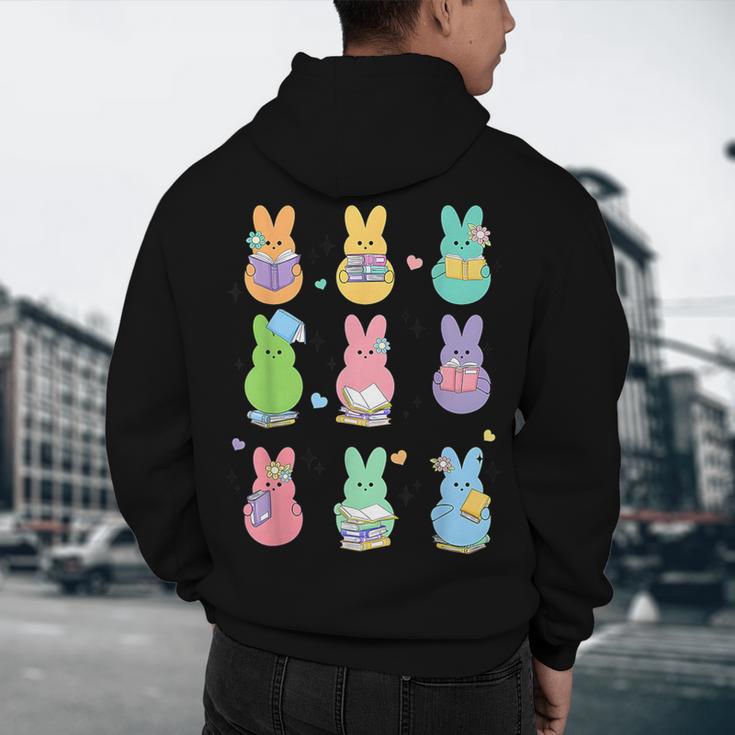 Bunny Reading Books Easter Day Librarian Teacher Book Men's Hoodie Back Print, novelty gifts, funny gifts Bunny Reading Books Easter Day Librarian Teacher Book Men's Hoodie Back Print, novelty gifts, funny gifts