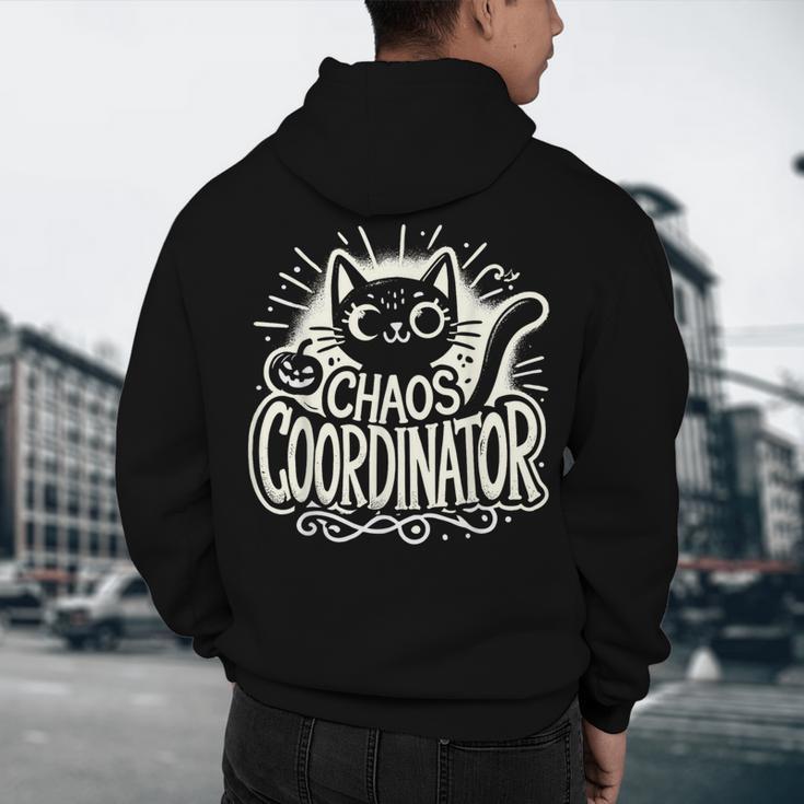 Cat Chaos Coordinator For Women Mom Halloween Teacher Men's Hoodie Back Print, novelty gifts, funny gifts Cat Chaos Coordinator For Women Mom Halloween Teacher Men's Hoodie Back Print, novelty gifts, funny gifts