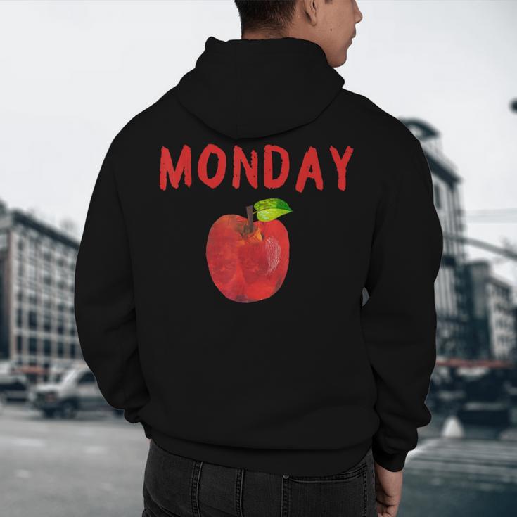 Caterpillar Friday Fruit Kindergarten Teacher Men Women Kids Men's Hoodie Back Print, novelty gifts, funny gifts