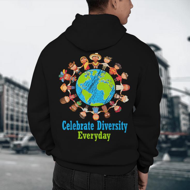 Celebrate Diversity Everyday Teachers & School Student Gift Men's Hoodie Back Print, novelty gifts, funny gifts Celebrate Diversity Everyday Teachers & School Student Gift Men's Hoodie Back Print, novelty gifts, funny gifts