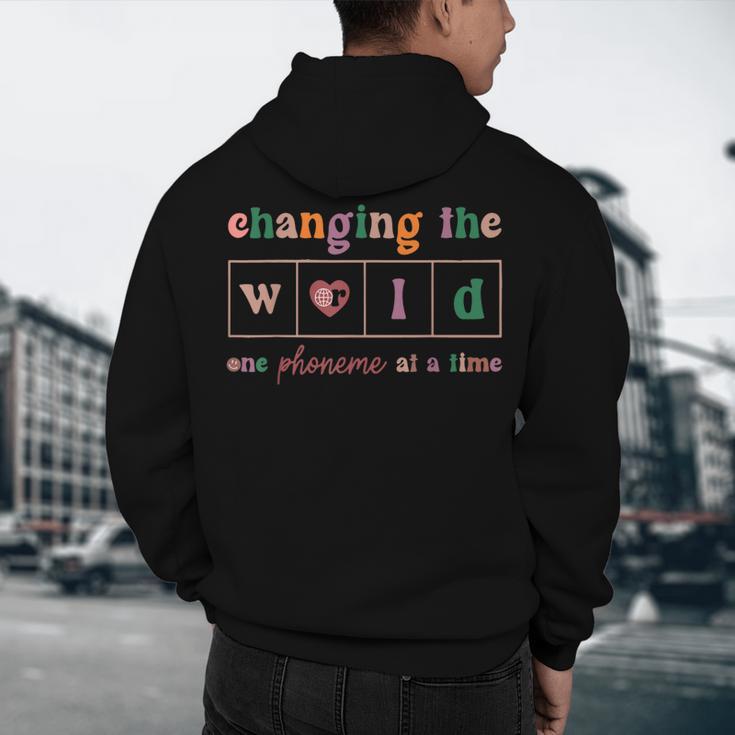 Changing The World One Phoneme At a Time Phonics Teacher Men Women Girls Kids Men's Hoodie Back Print, novelty gifts, funny gifts Changing The World One Phoneme At a Time Phonics Teacher Men Women Girls Kids Men's Hoodie Back Print, novelty gifts, funny gifts