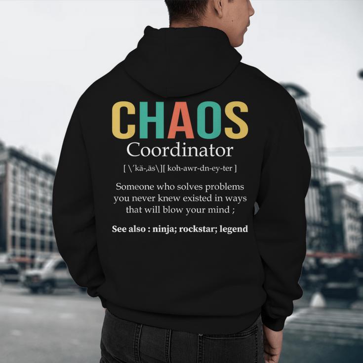 Chaos Coordinator Teacher Coworker Boss Appreciation Men's Hoodie Back Print, novelty gifts, funny gifts Chaos Coordinator Teacher Coworker Boss Appreciation Men's Hoodie Back Print, novelty gifts, funny gifts