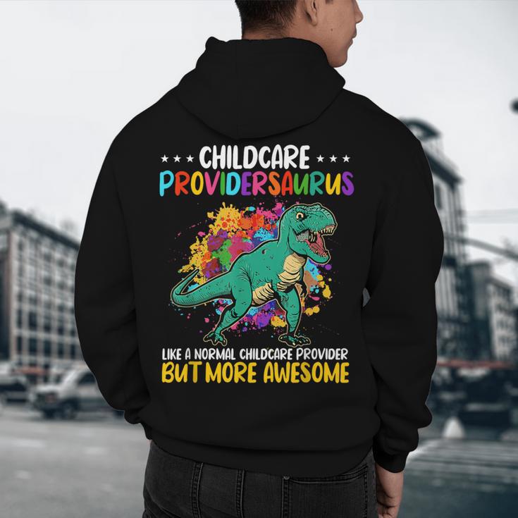 Childcare Providersaurus Daycare Teachers Men's Hoodie Back Print, novelty gifts, funny gifts