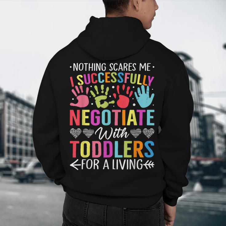 Childcare Teacher Negotiate With Toddlers Daycare Provider Men Women Girls Kids Men's Hoodie Back Print, novelty gifts, funny gifts