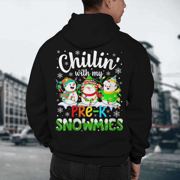 Chillin With My Pre-K Snowmies Christmas Teacher Xmas Men's Hoodie Back Print, novelty gifts, funny gifts Chillin With My Pre-K Snowmies Christmas Teacher Xmas Men's Hoodie Back Print, novelty gifts, funny gifts