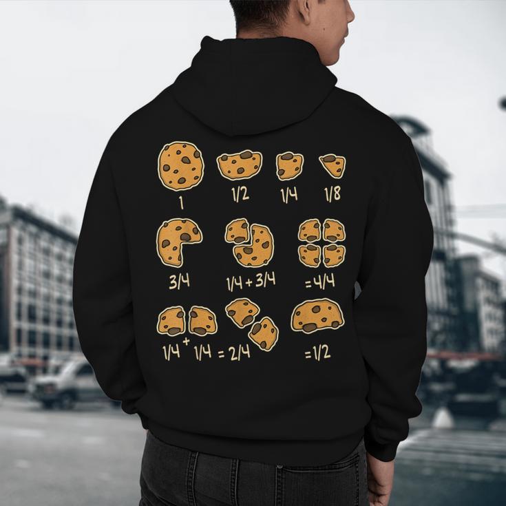Chocolate Cookie Quick Math Fraction Math Teachers For Men Women Girls Kids Men's Hoodie Back Print, novelty gifts, funny gifts