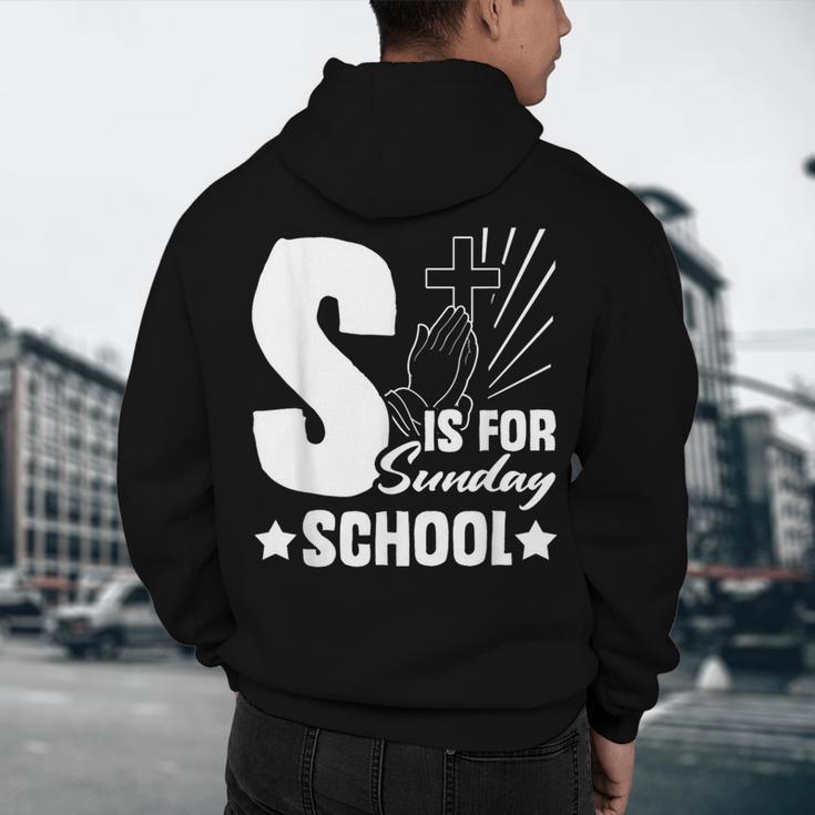 Christian Teacher S Is For Sunday School Essentials Men's Hoodie Back Print, novelty gifts, funny gifts Christian Teacher S Is For Sunday School Essentials Men's Hoodie Back Print, novelty gifts, funny gifts