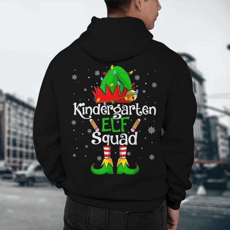 Christmas Kindergarten Elf Squad Teacher Student Men's Hoodie Back Print, novelty gifts, funny gifts