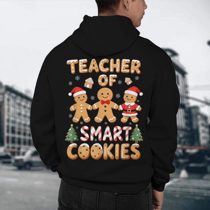 Christmas Teacher Of Smart Cookies Gingerbread Man Teaching Men's Hoodie Back Print, novelty gifts, funny gifts Christmas Teacher Of Smart Cookies Gingerbread Man Teaching Men's Hoodie Back Print, novelty gifts, funny gifts