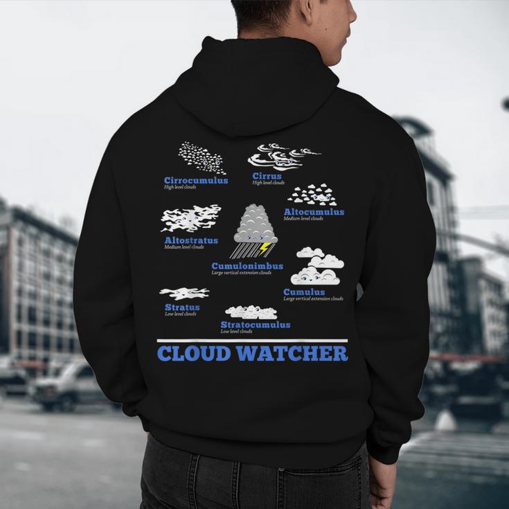 Cloud Watcher Cloud Types Science Student Teacher Cute Faces Men's Hoodie Back Print, novelty gifts, funny gifts Cloud Watcher Cloud Types Science Student Teacher Cute Faces Men's Hoodie Back Print, novelty gifts, funny gifts