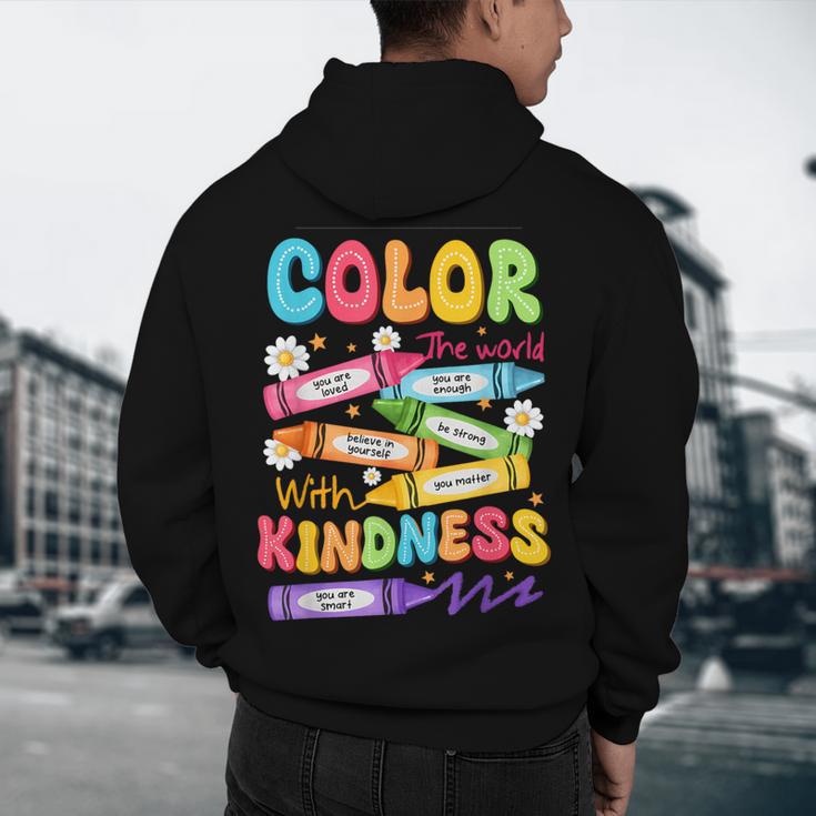 Color The World With Kindness Teachers Back To School Men's Hoodie Back Print, novelty gifts, funny gifts Color The World With Kindness Teachers Back To School Men's Hoodie Back Print, novelty gifts, funny gifts