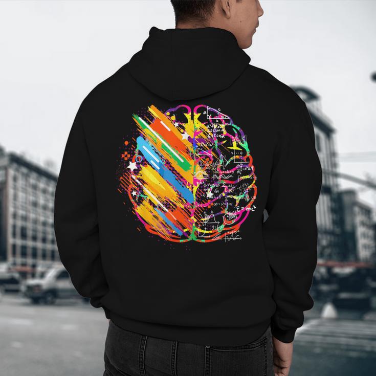 Colorful Brain Art Teacher Artist Painter Student Men's Hoodie Back Print, novelty gifts, funny gifts Colorful Brain Art Teacher Artist Painter Student Men's Hoodie Back Print, novelty gifts, funny gifts