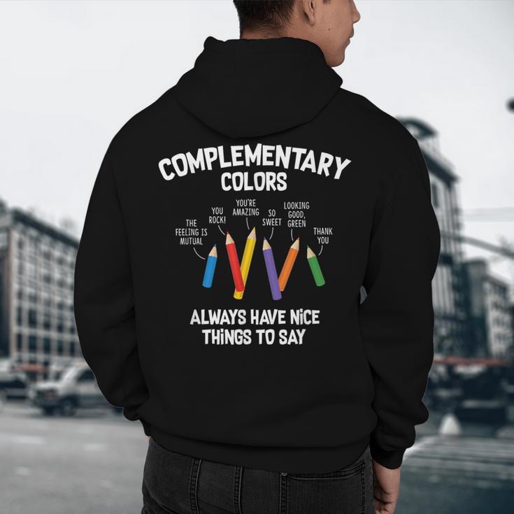 Complementary Colors Art Teacher Pun Shirt Men's Hoodie Back Print, novelty gifts, funny gifts Complementary Colors Art Teacher Pun Shirt Men's Hoodie Back Print, novelty gifts, funny gifts