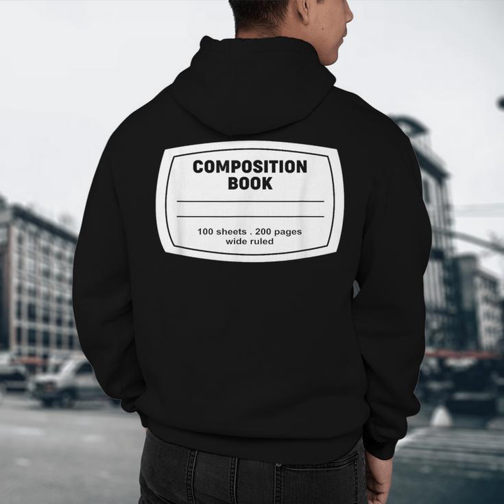 Composition Notebook Halloween Costume Teacher Student Men's Hoodie Back Print, novelty gifts, funny gifts Composition Notebook Halloween Costume Teacher Student Men's Hoodie Back Print, novelty gifts, funny gifts