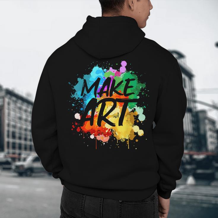 Cool Art For Men Women Artist Teacher Painter Artists Paint Men's Hoodie Back Print, novelty gifts, funny gifts
