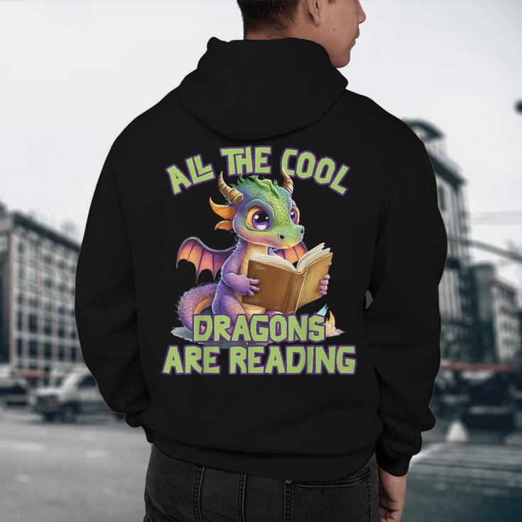 All The Cool Dragons Are Reading Dragon Teacher Men's Hoodie Back Print, novelty gifts, funny gifts All The Cool Dragons Are Reading Dragon Teacher Men's Hoodie Back Print, novelty gifts, funny gifts