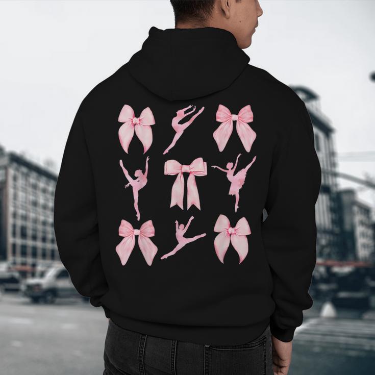 Coquette Bow Ballet Dance Teacher Coquette Women Dancing Men's Hoodie Back Print, novelty gifts, funny gifts